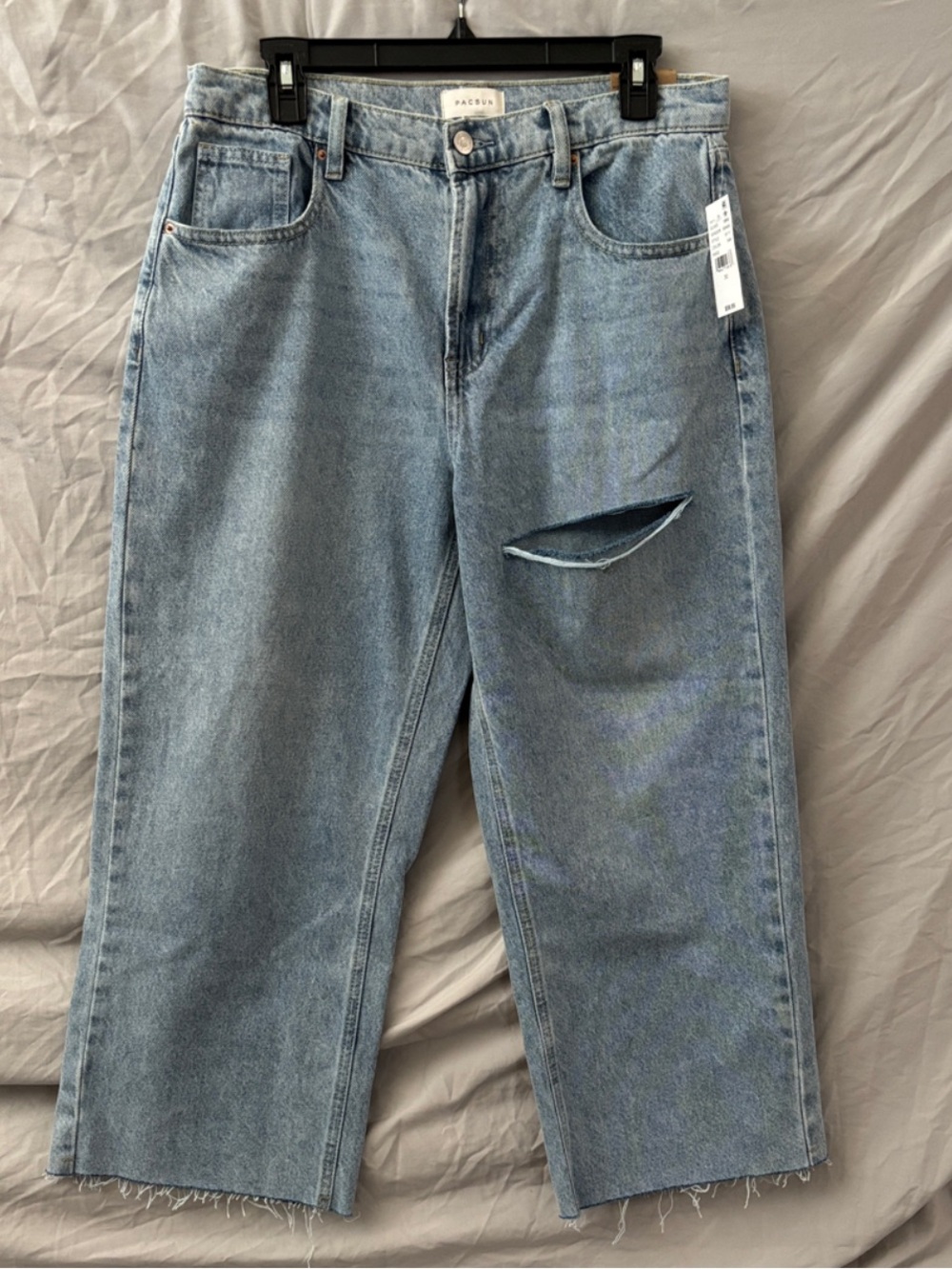 PacSun Nora Wide Leg Light Blue Copped Jeans size 30